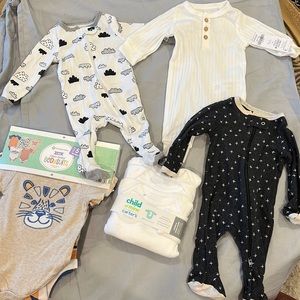 Infant bundle deal 8 outfits plus 3 white bodysuits (newborn )
